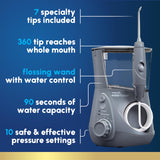 Waterpik Aquarius Water Flosser For Teeth Cleaning, Gums, Braces, Dental Care, Electric Power With 10 Settings, 7 Tips For Multiple Users & Needs, CDA Validated, Black WP-662, Packaging May Vary | 10 pressure settings, For gums, braces, implants and teeth