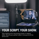 Elgato Prompter, Teleprompter with Built-in Screen | Drag-and-drop display, Supports DSLR, webcam, smartphone, Read chat or scripts, Works with Mac, PC, Stream Deck