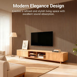 TONOR 4 Pack Acoustic Panels, Wood Panels for Walls, 47.2" x 23.6" Panneau Acoustique Mural, Flexible Slat Wall Panel for Home, Studio, Office, Brown