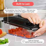 Fullstar Pro Original - Vegetable Chopper, Cutter & Spiralizer - 4 Blades | Onion, Salad & Veggie Dicer - Fast Food Prep Kitchen Gadgets & Cooking Gifts (4-in-1, White)