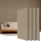 TONOR 4 Pack Acoustic Panels, Wood Panels for Walls, 47.2" x 23.6" Panneau Acoustique Mural, Flexible Slat Wall Panel for Home, Studio, Office, Brown