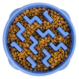 Outward Hound Fun Feeder Slo Bowl, Flower Pattern, Purple, Large, 11.8" | Slows Fast Eaters, Can Aid Digestion, Holds 4 Cups Dry or Wet Food, Non-Slip Base, Easy Clean, No BPA, Medium to Large Dogs