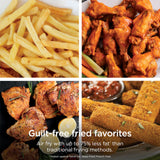 Ninja DualZone Air Fryer, 8 Qt/7.6L, 6-in-1, Grey, DZ801C | Air fry, broil, roast, bake, reheat, dehydrate, 2x4 Qt/3.8L zones, Smart Finish, Match Cook