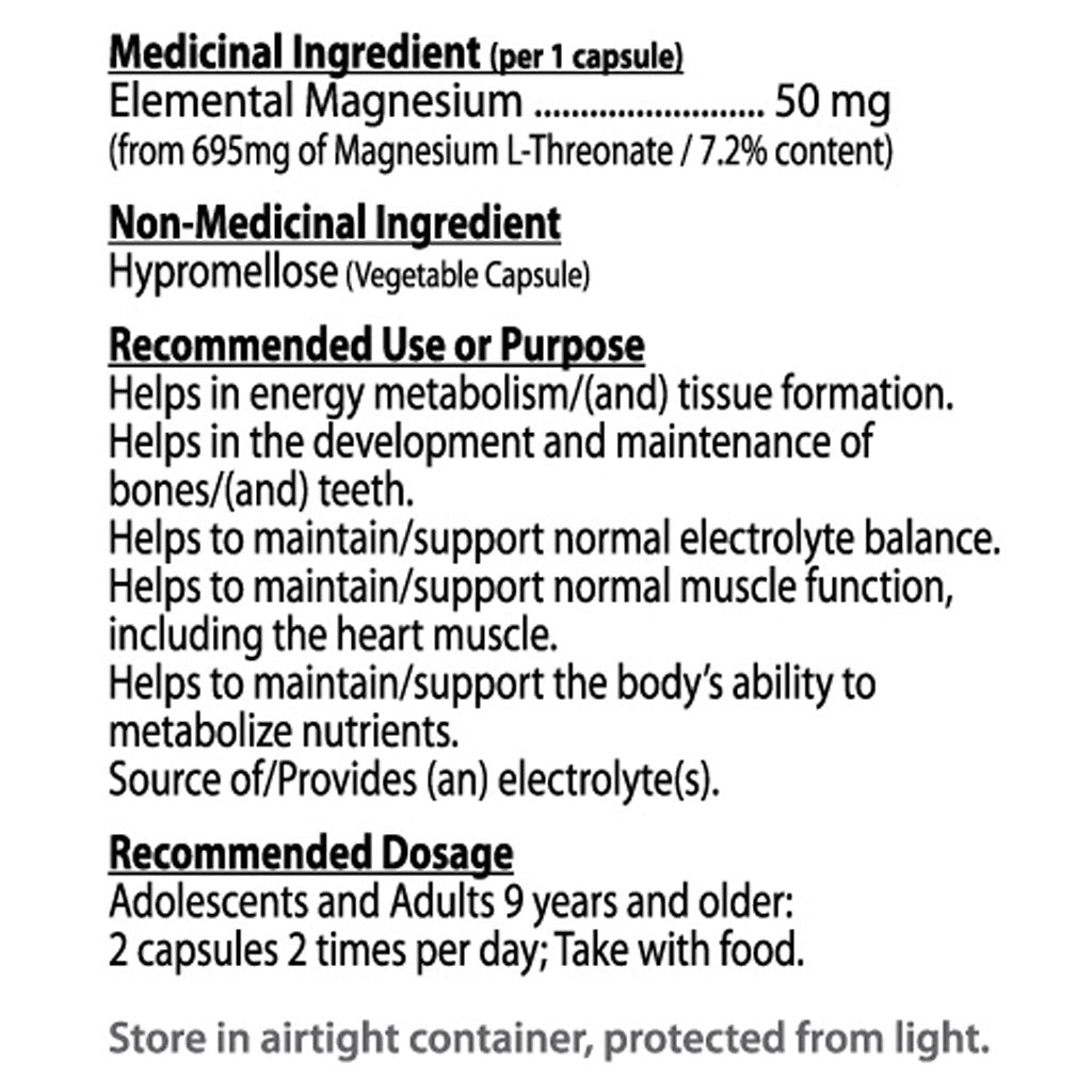 Nutridom MAGNESIUM L-THREONATE, 120 VCaps – view 2