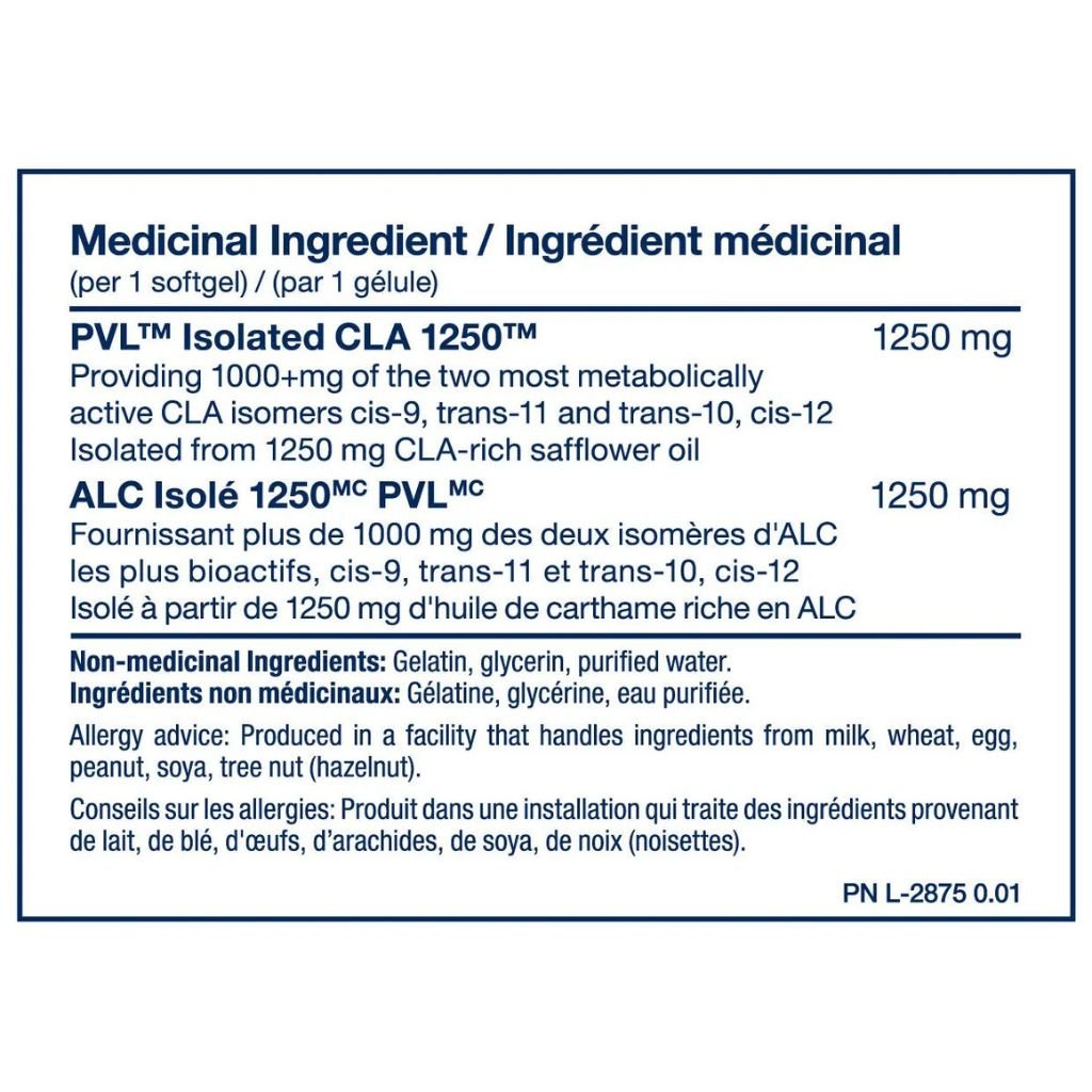 PVL ISOLATED CLA 1250, 180 Softgels – view 2