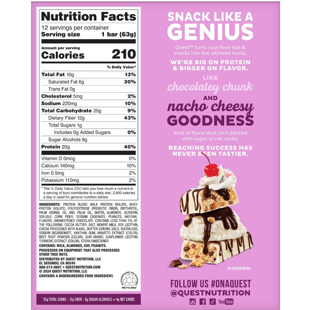 SINGLE Quest OVERLOAD PROTEIN BAR, 58g – view 6
