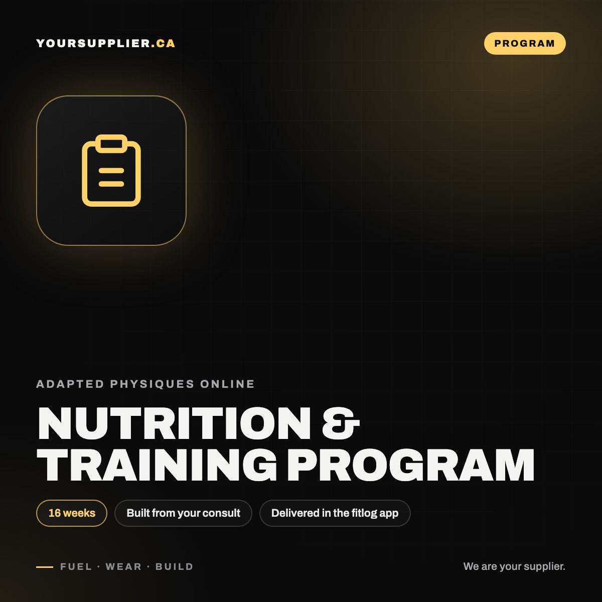 Nutrition & Training Program