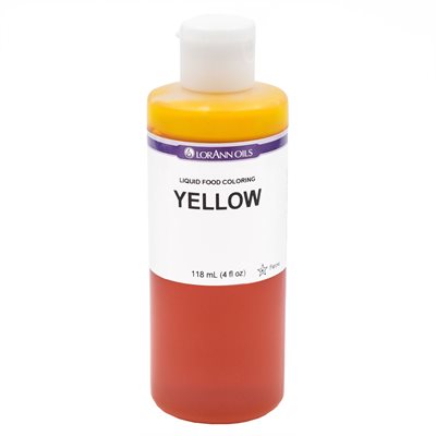 Fun Foods Canada Yellow Liquid Food Color - Liquid Food Coloring - 4 oz, 1 Gallon - Ships Free Within Canada on Orders Above CAD $199