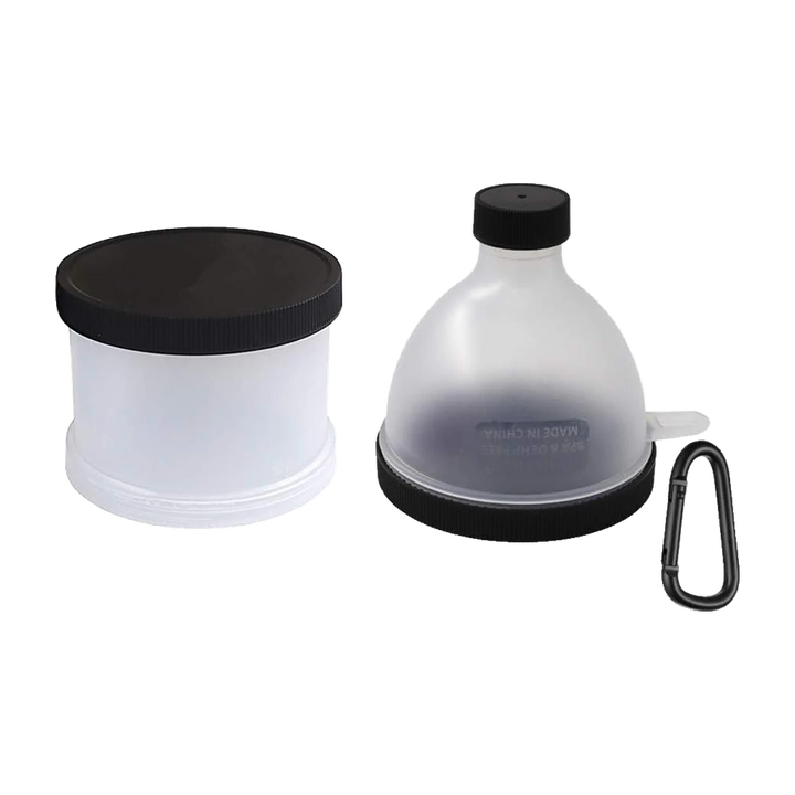Protein Supplement Funnel Powder Tablet Container Storage Subdivision 2 Pack