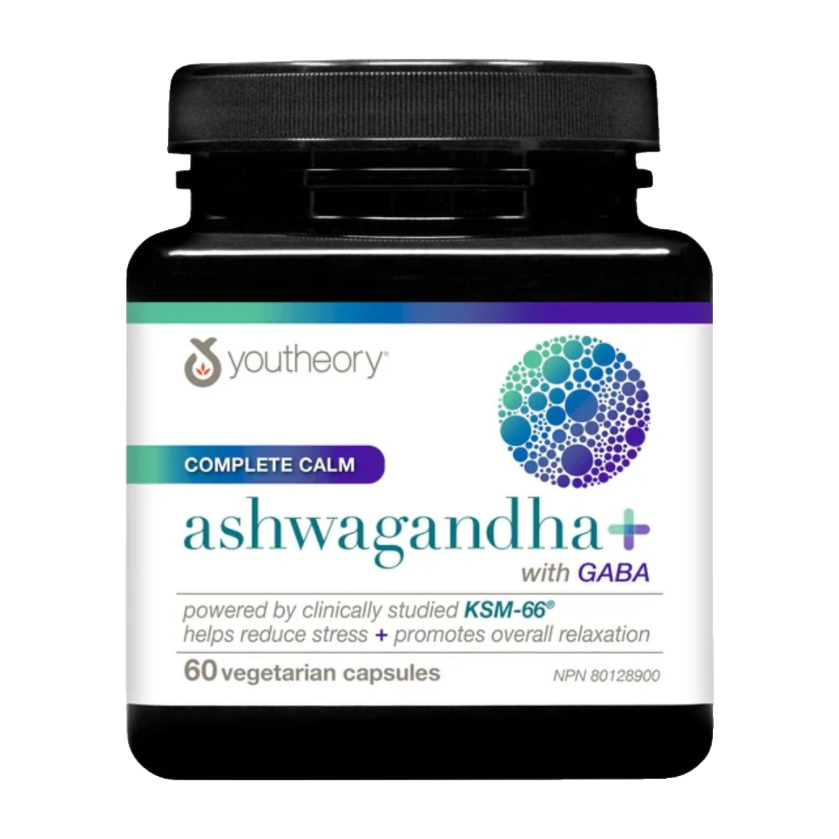Youtheory ASHWAGANDHA+ WITH GABA, 60 VCaps