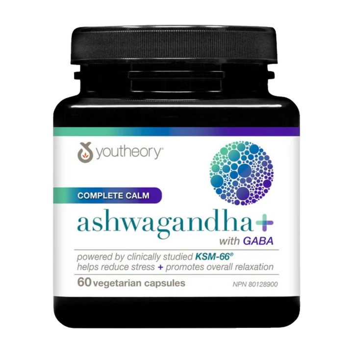 Youtheory ASHWAGANDHA+ WITH GABA, 60 VCaps