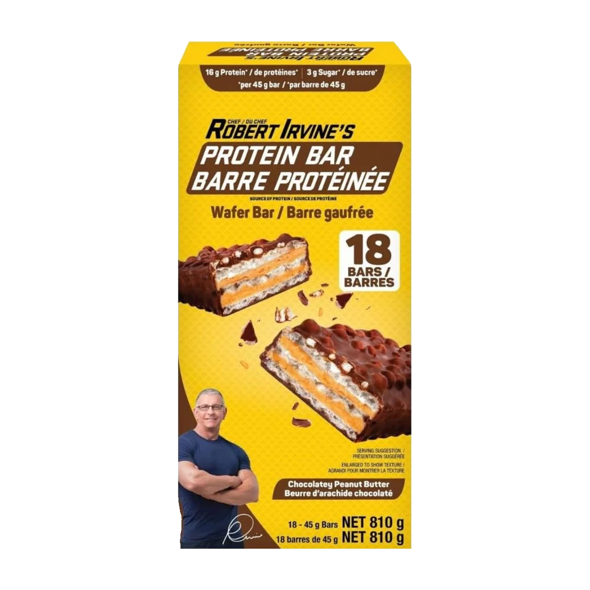 Robert Irvine's PROTEIN BARS, 18 Bars/Box