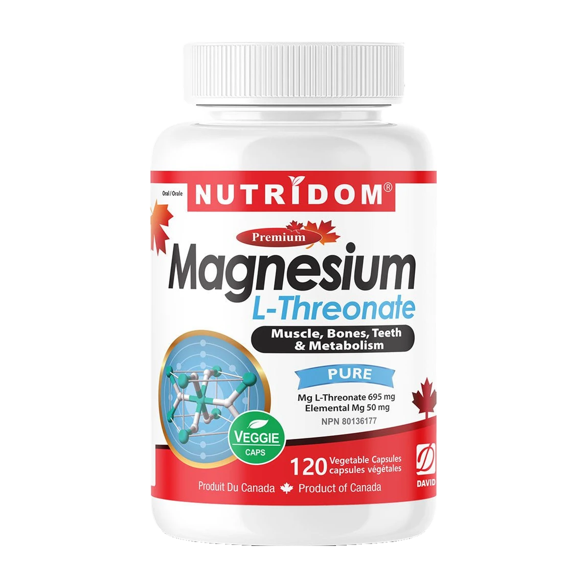 Nutridom MAGNESIUM L-THREONATE, 120 VCaps