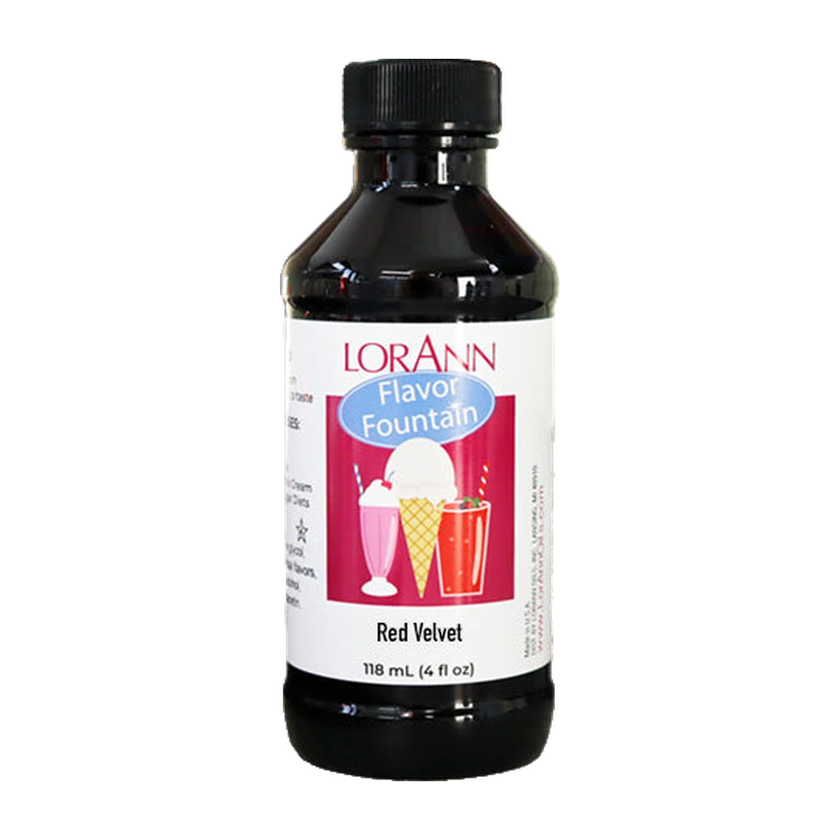 Red Velvet Flavor Fountain - 4 oz. - 32 oz. - Ice Cream and Beverage Flavors - LorAnn Oils - Canadian Distribution - Ships Free Within Canada on Orders Above CAD $199