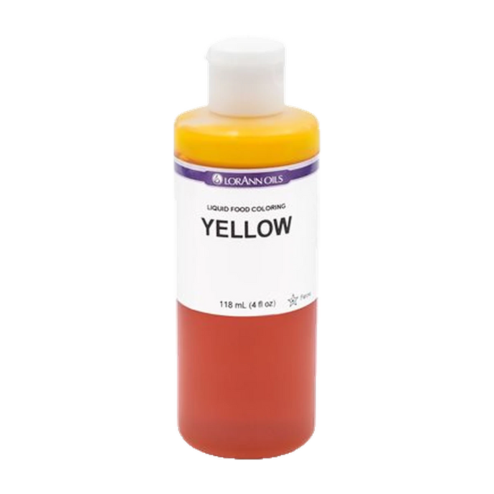 Yellow Liquid Food Color - Liquid Food Coloring - 4 oz, 1 Gallon - Ships Free Within Canada on Orders Above CAD $199