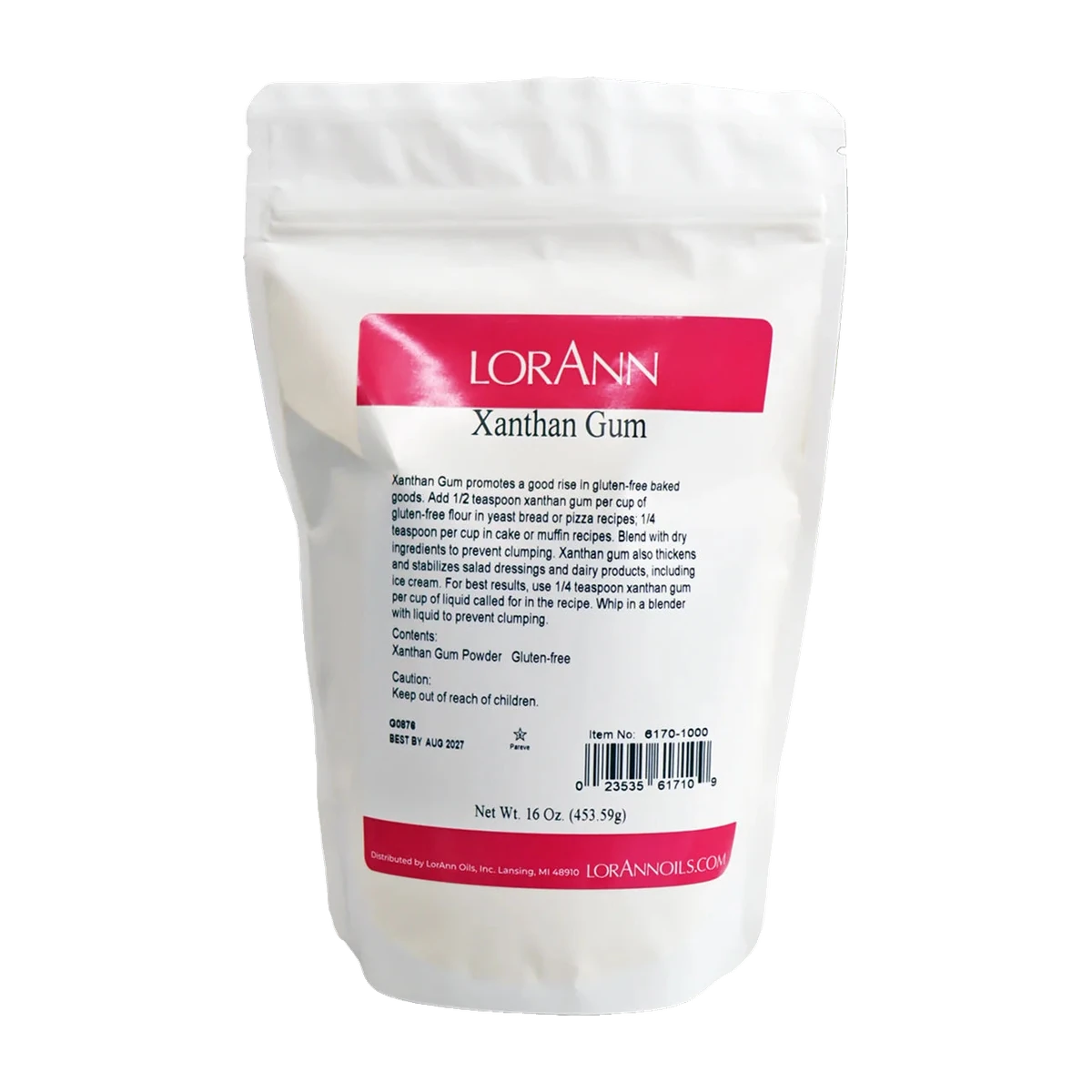 Xanthan Gum - LorAnn - 16 oz - Canadian Distribution - Ships Free Within Canada on Orders Above CAD $199